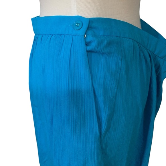Vintage 80’s/90’s ILGWU blue midi skirt with pockets size 18 - Picture 2 of 5